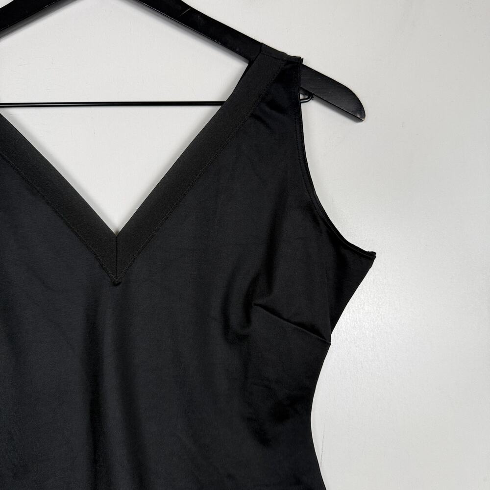 Spanx Slimplicity Camisole Double V-Neck Tank Top Shapewear Black - XL - Picture 2 of 9